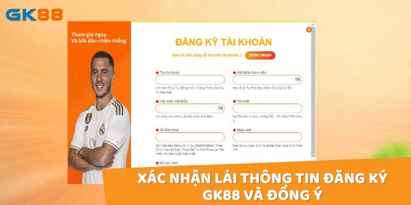 Lưu ý khi thực hiện đăng ký Gk88